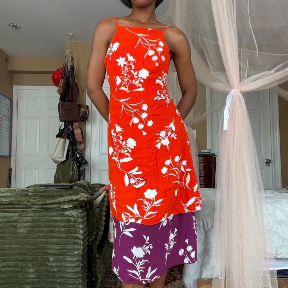 Ann Taylor Floral Tiered Dress (Size 4)